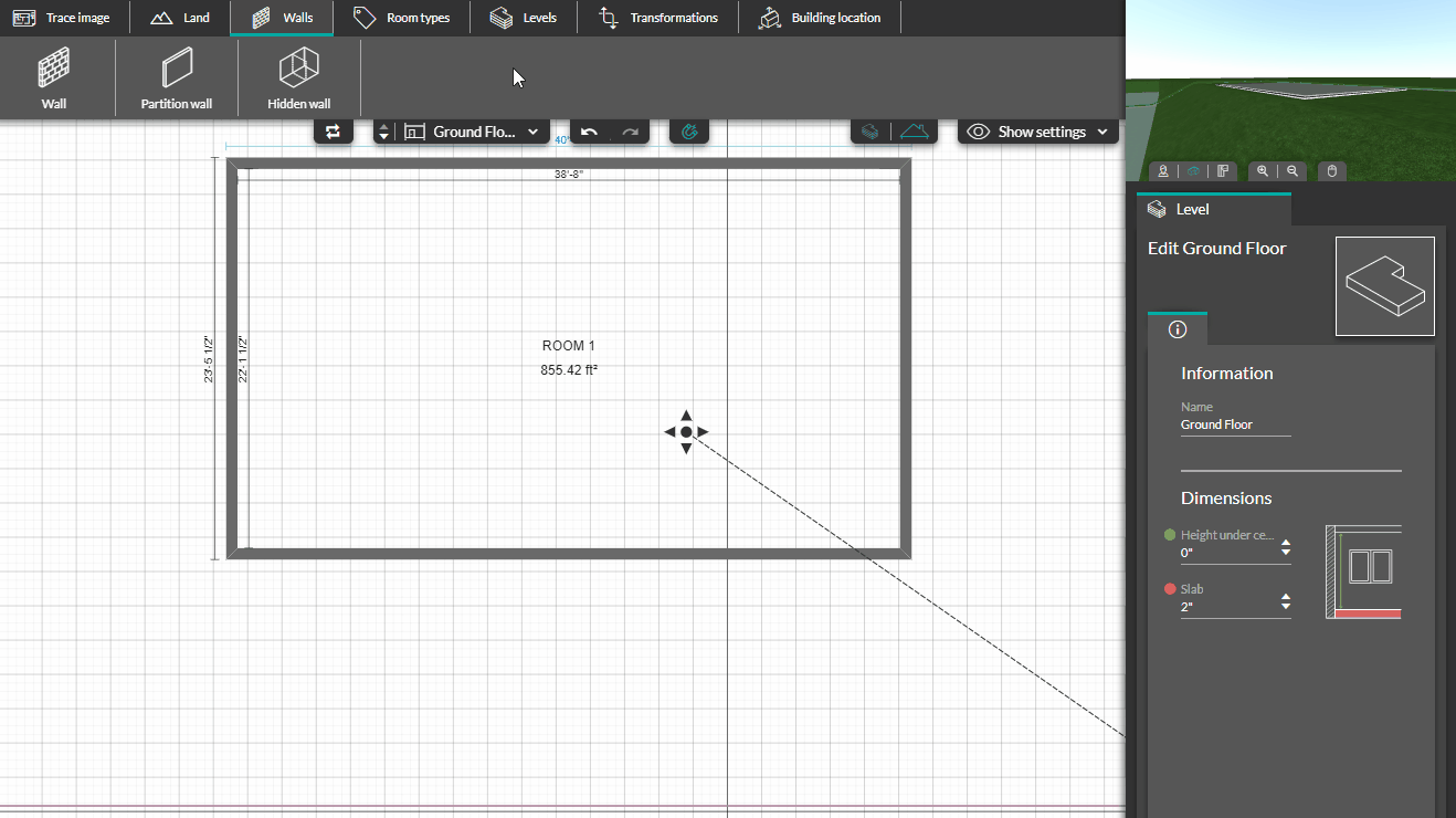 Represent a house on stilts